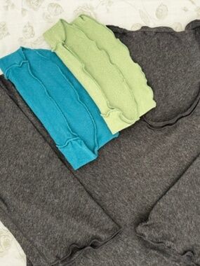 Angelrox Sugar Dress Tunic 3/4 Sleeves Charcoal Gray S/M + BONUS  2 "The Band"s